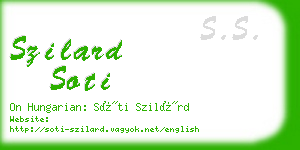 szilard soti business card